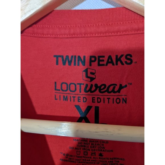 Twin Peaks Red Lootwear Limited Edition 100% Cotton Short Sleeve T-Shirt Size XL - Picture 4 of 5